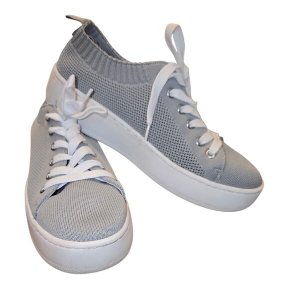STEVE MADDEN Grey Knit Platform Bardo Sneakers sz8 - Picture 1 of 5